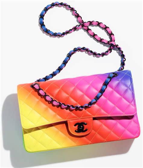 chanel rainbow handbag|red Chanel handbag for sale.